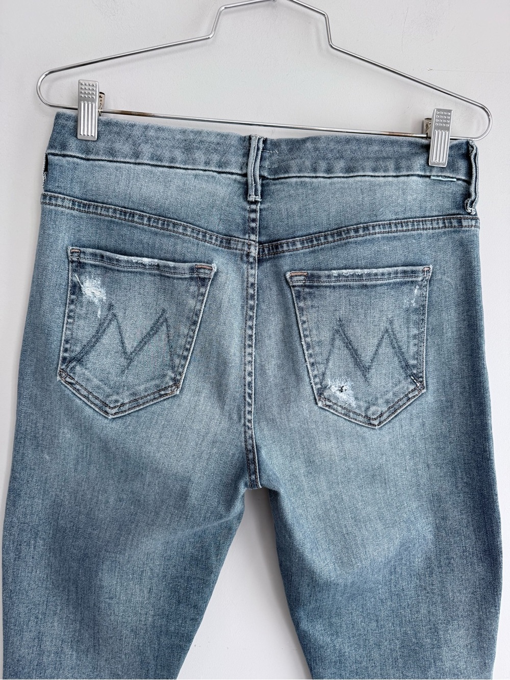 MOTHER High Waisted Looker Ankle Fray Jeans After the Heartbreak 28 High Rise - Picture 7 of 16